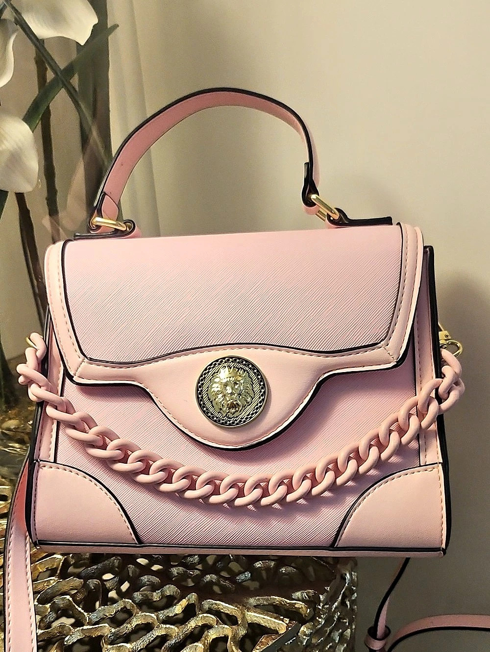 ALDO Pink Chain Shoulder Bag Like New